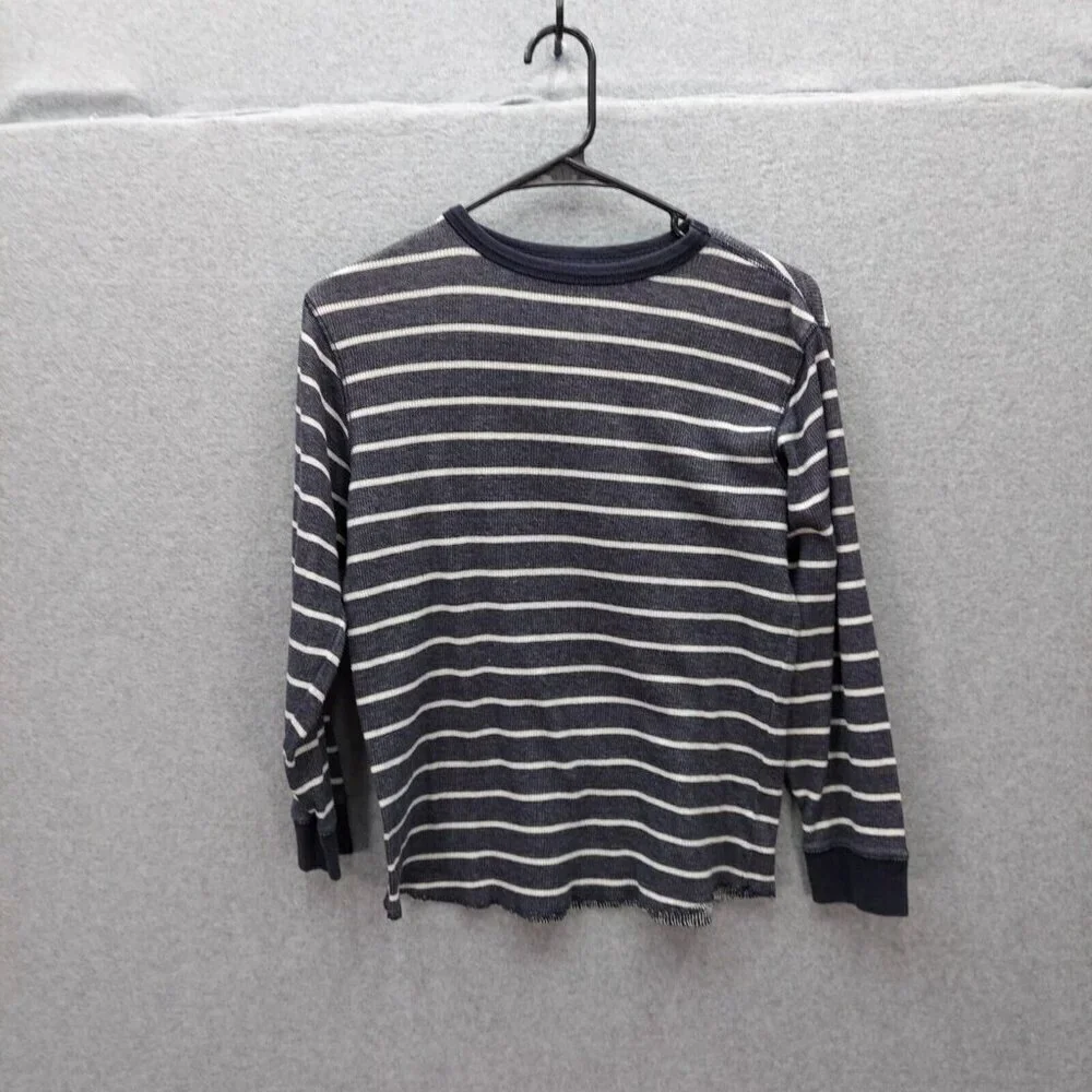 Gap Boys Top Sz L‎ Gray Striped Long Sleeve T Shirt Casual Activewear Play